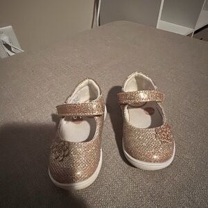 Stride Rite Glittery Gold Mary Jane Shoes